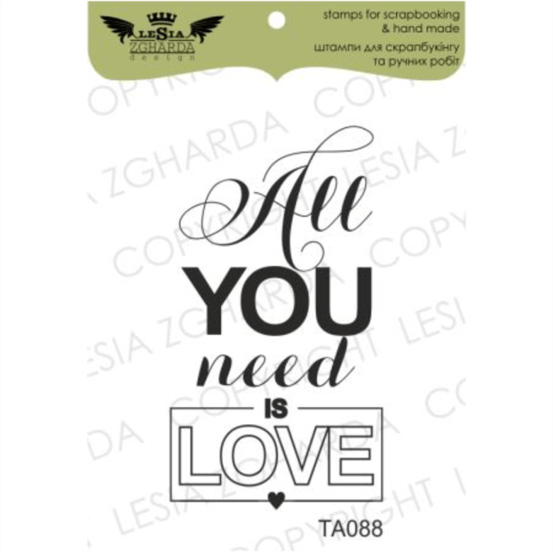 {TA088} Stamp "All you need is love"