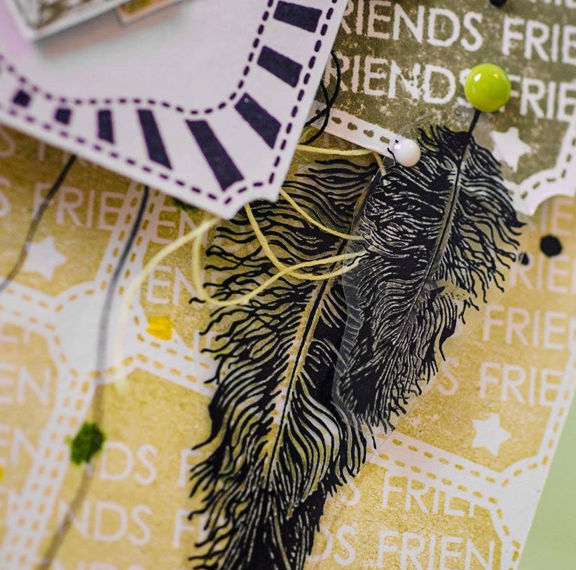 {FA058a} Stamp "Fluffy feather bigger"