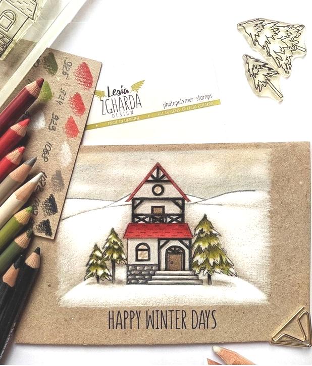 {M016} Stamps Set "Carpathian House"