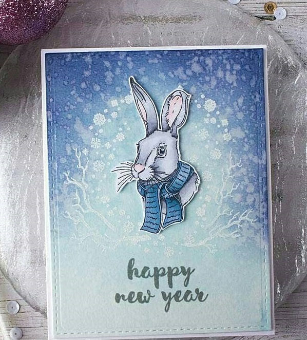 {TA174} Stamp "Happy new year"