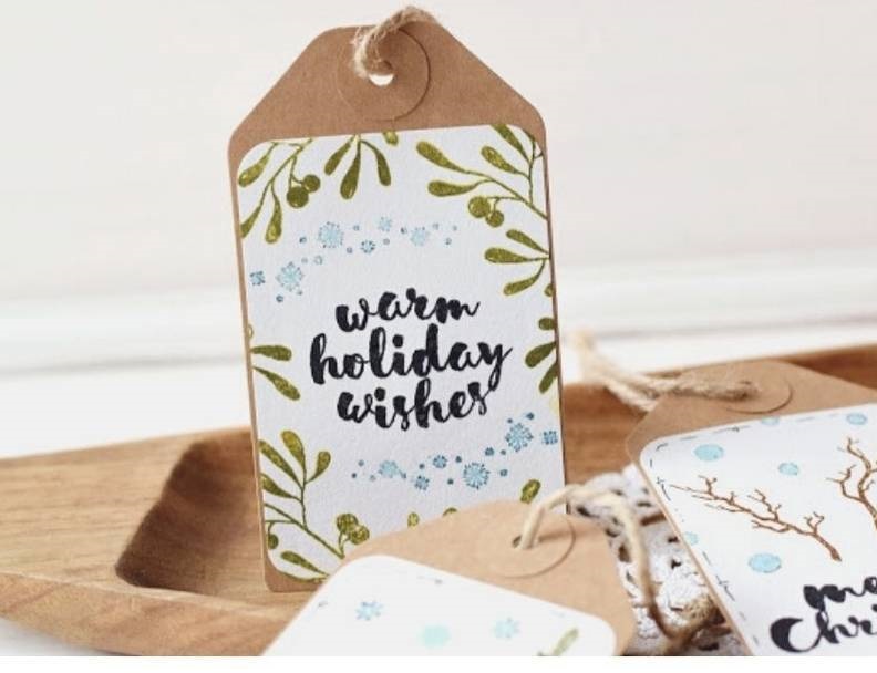 {TA169} Stamp "Warm holiday wishes"