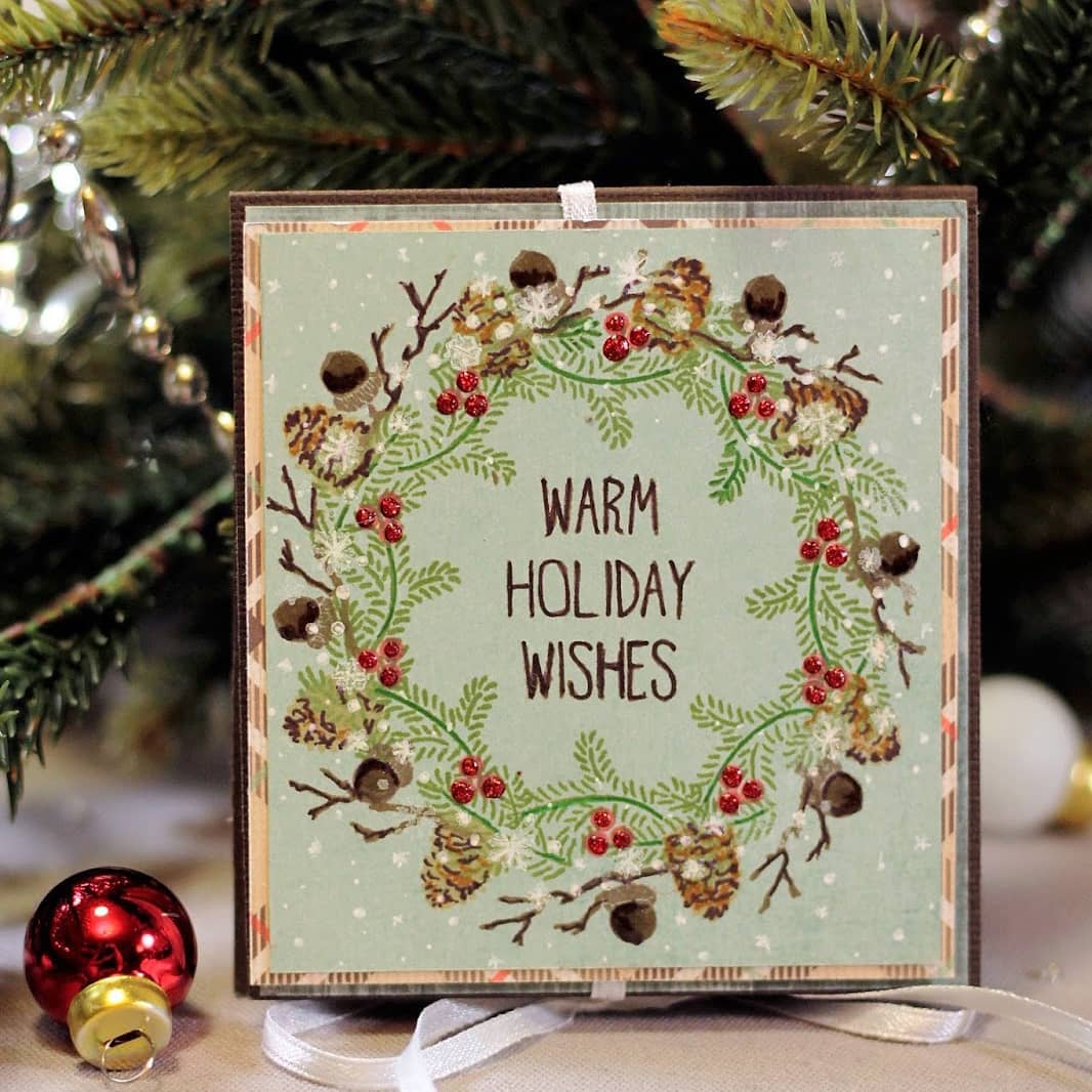{TA167} Stamp "Warm holiday wishes"