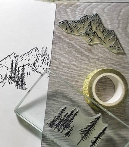 {FL229} Stamp "Mountain tops"