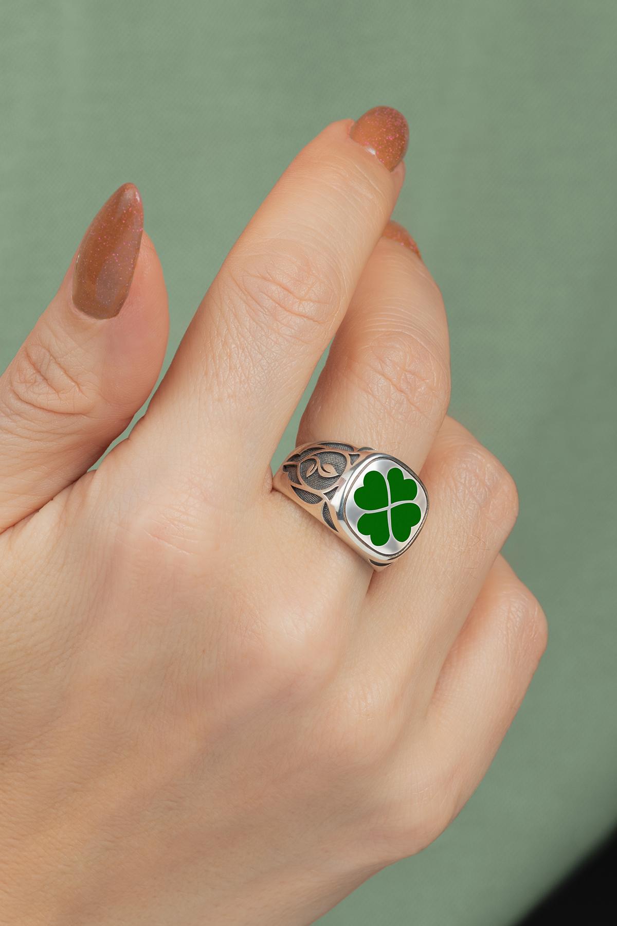 Кольцо Good Luck green
