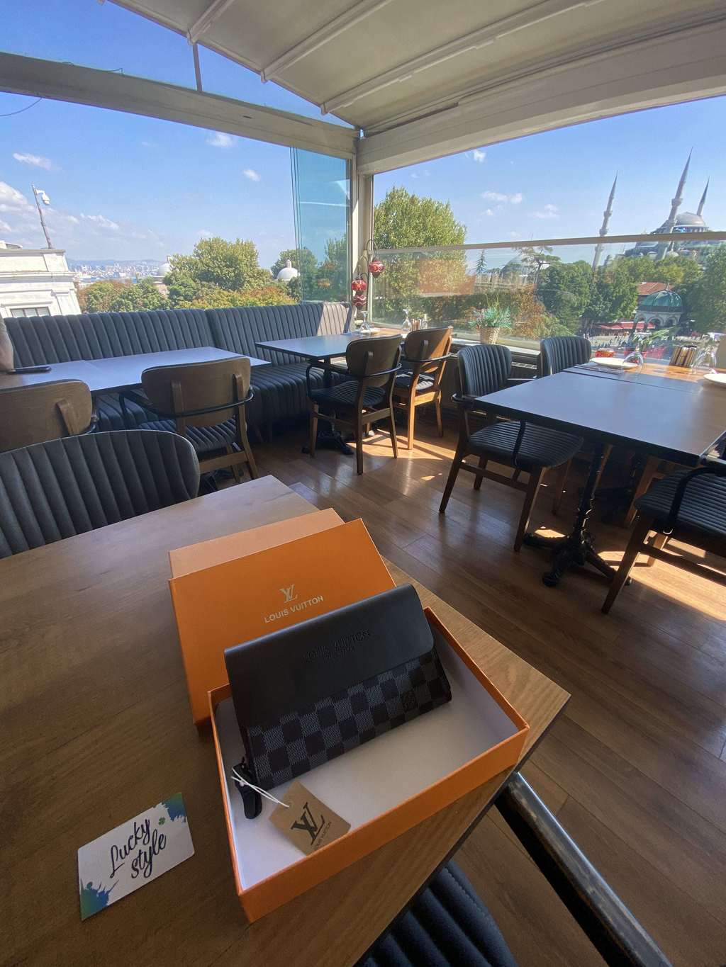 Кошелёк на змейке LV серая шашка + коробка LV на 1 отдел 51235