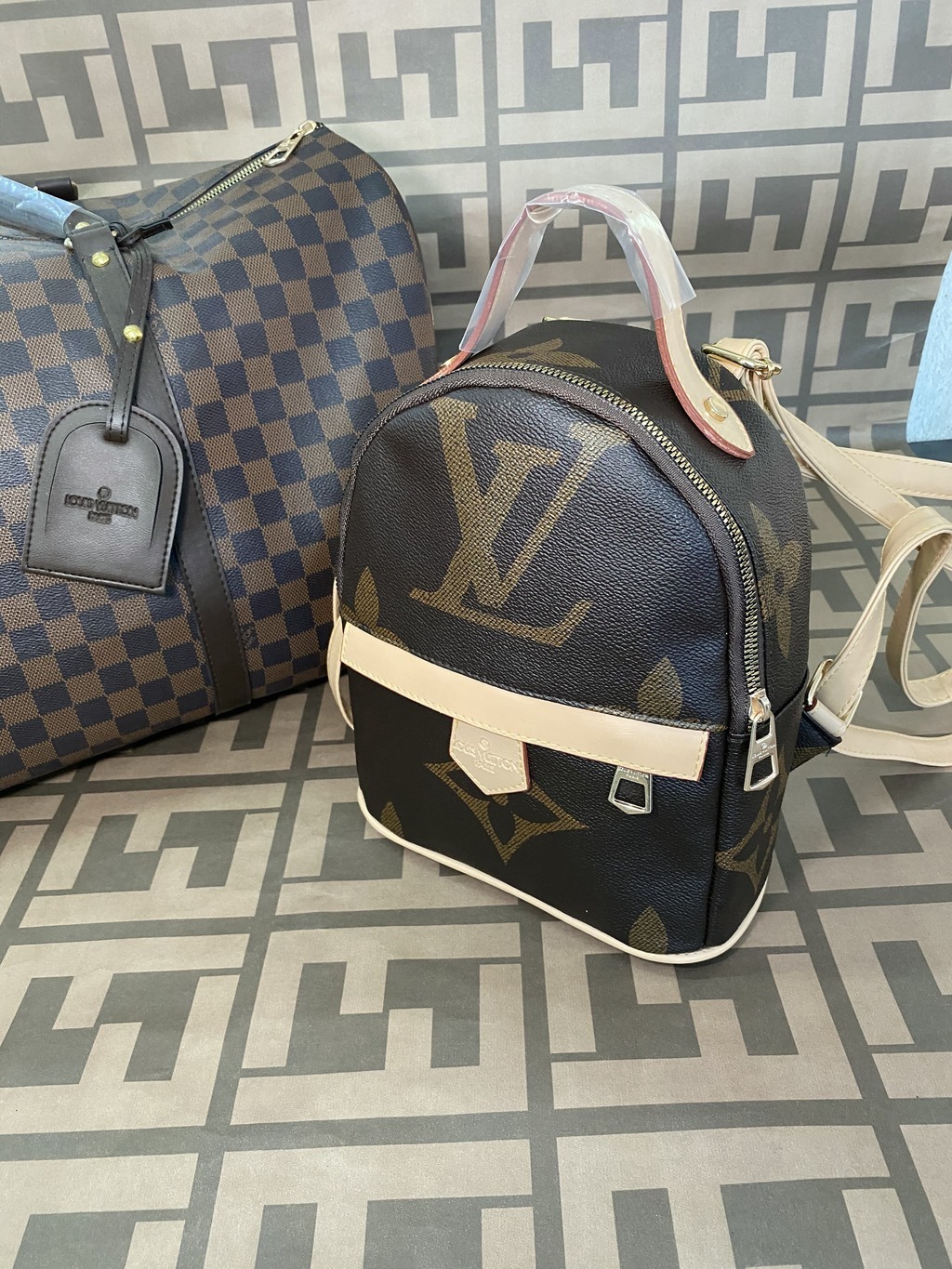 рюкзак маленький  LV big LV brown 51221