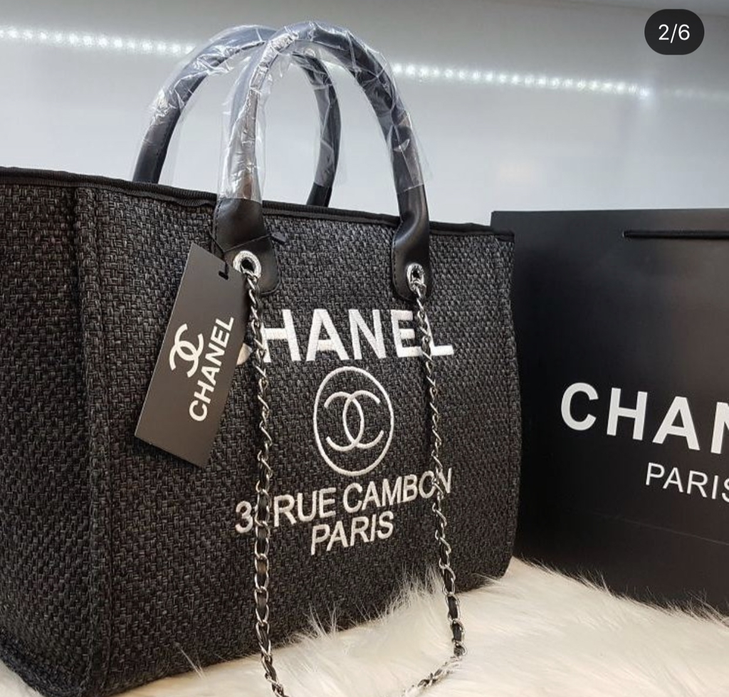 Chanel black shopper bag Шанель шоппер чёрный 51179