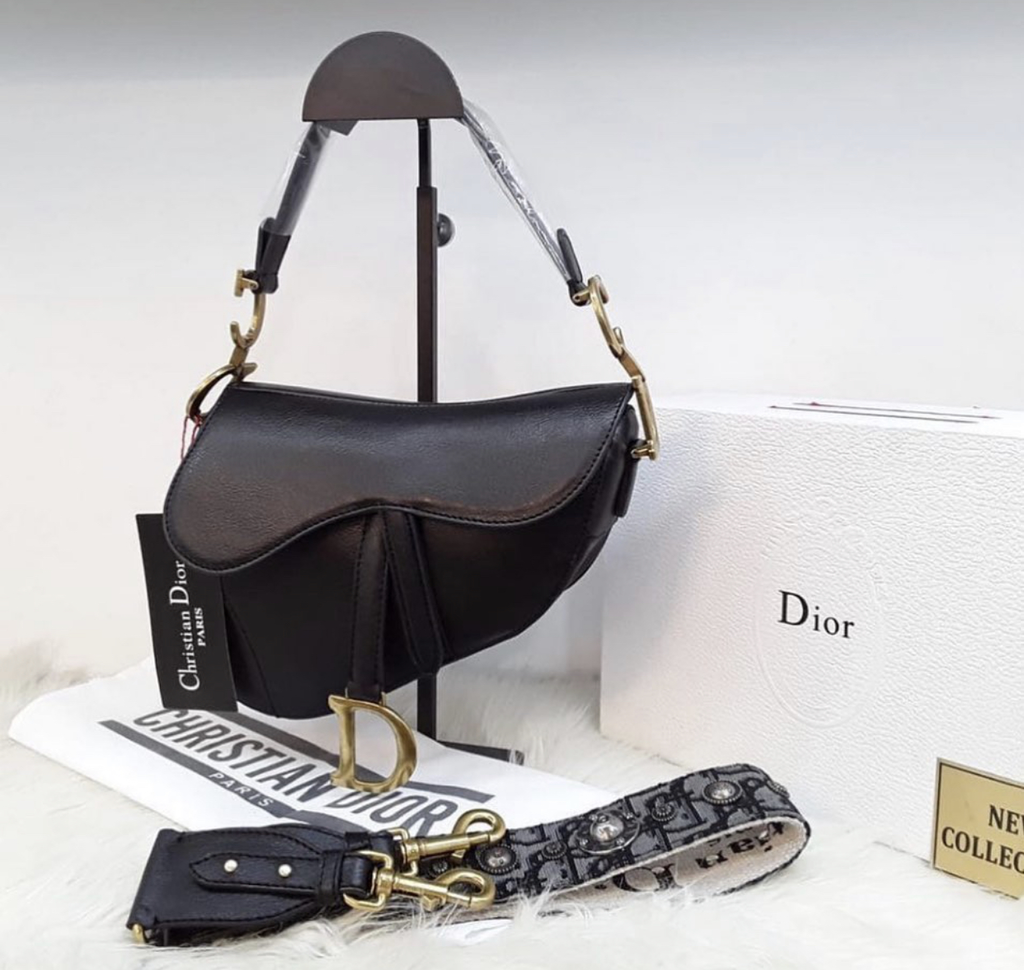Сумка седло Dior Saddle black чёрная 51170