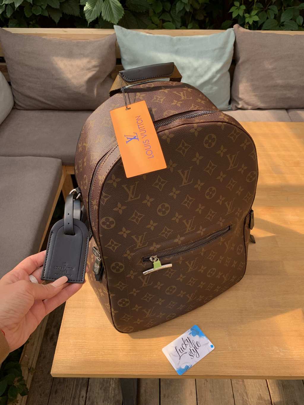 Рюкзак ЛВ монограм коричневый большой 99999