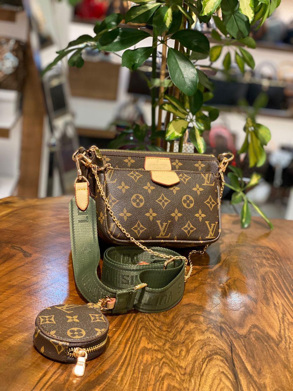 Louis Vuitton Multi Pochette green belt мультипушет 51117