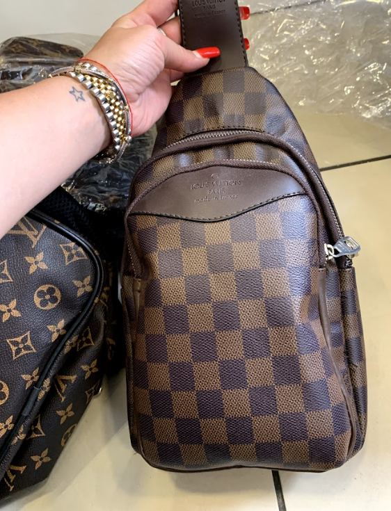 коричневая сумка через плечо мужская louis vuitton
