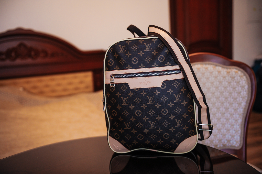 Рюкзак Louis Vuitton коричневый с узорами