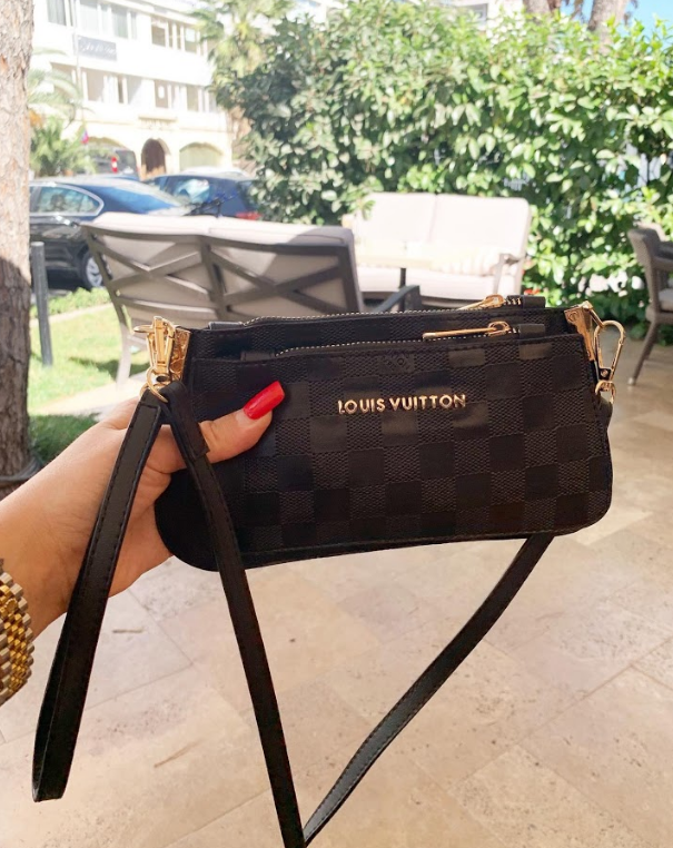 Женский клатч 3 в 1 LV Black 0095