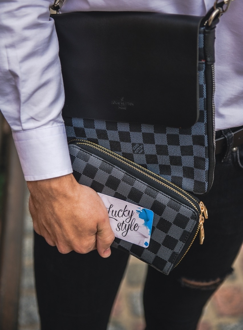 Мужская сумка через плечо Louis Vuitton Grey