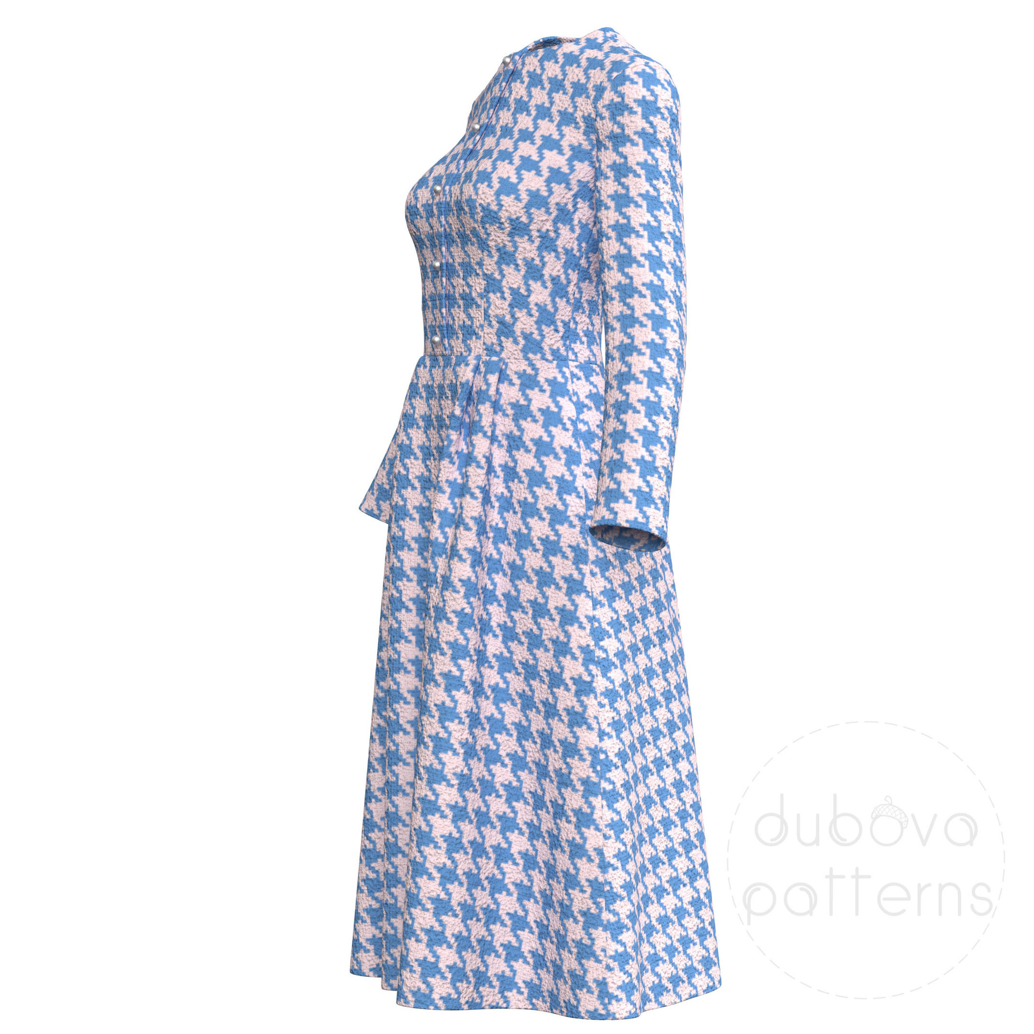 Выкройка ретро-платья в горошек в стиле 50-х годов