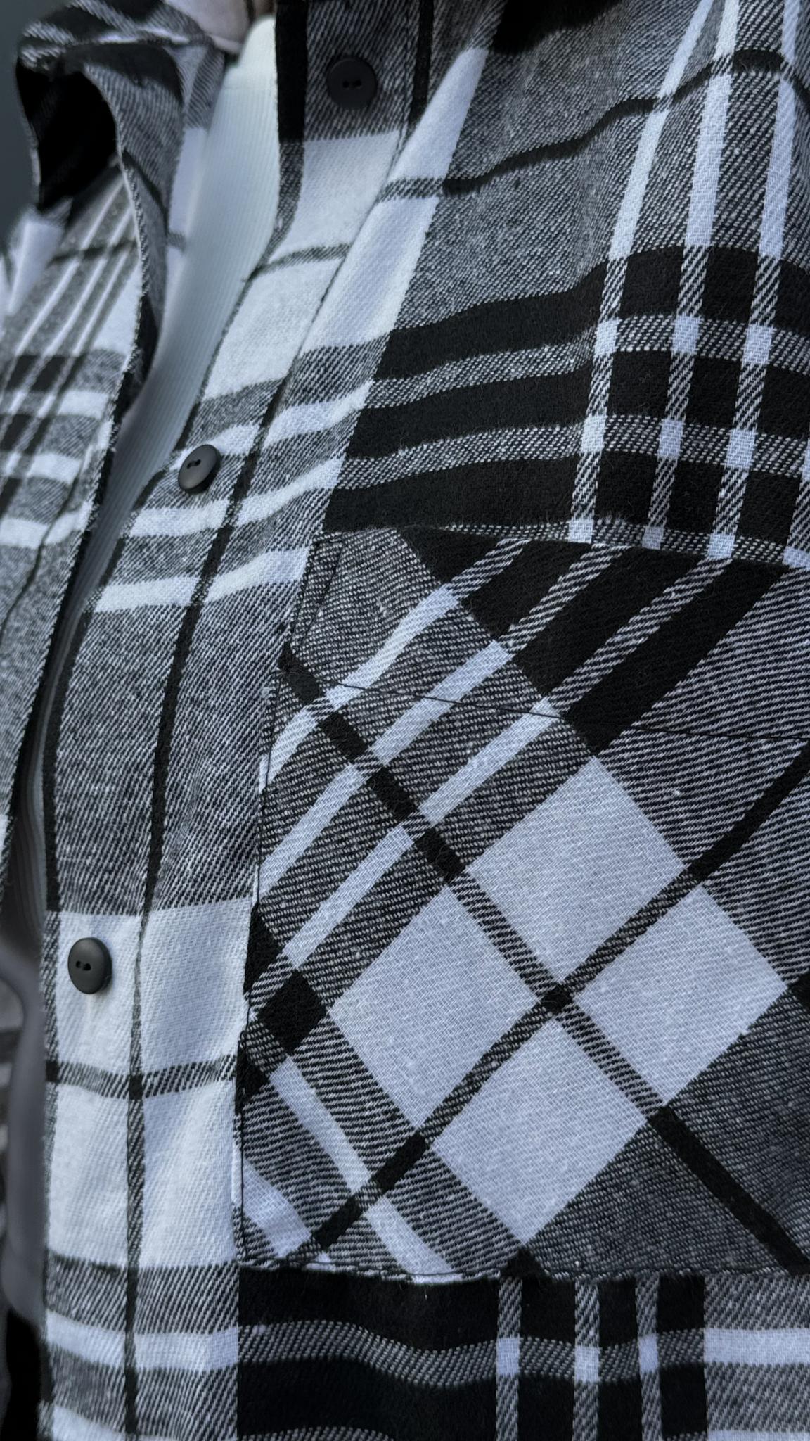 Рубашка PLAID Белый/Черный