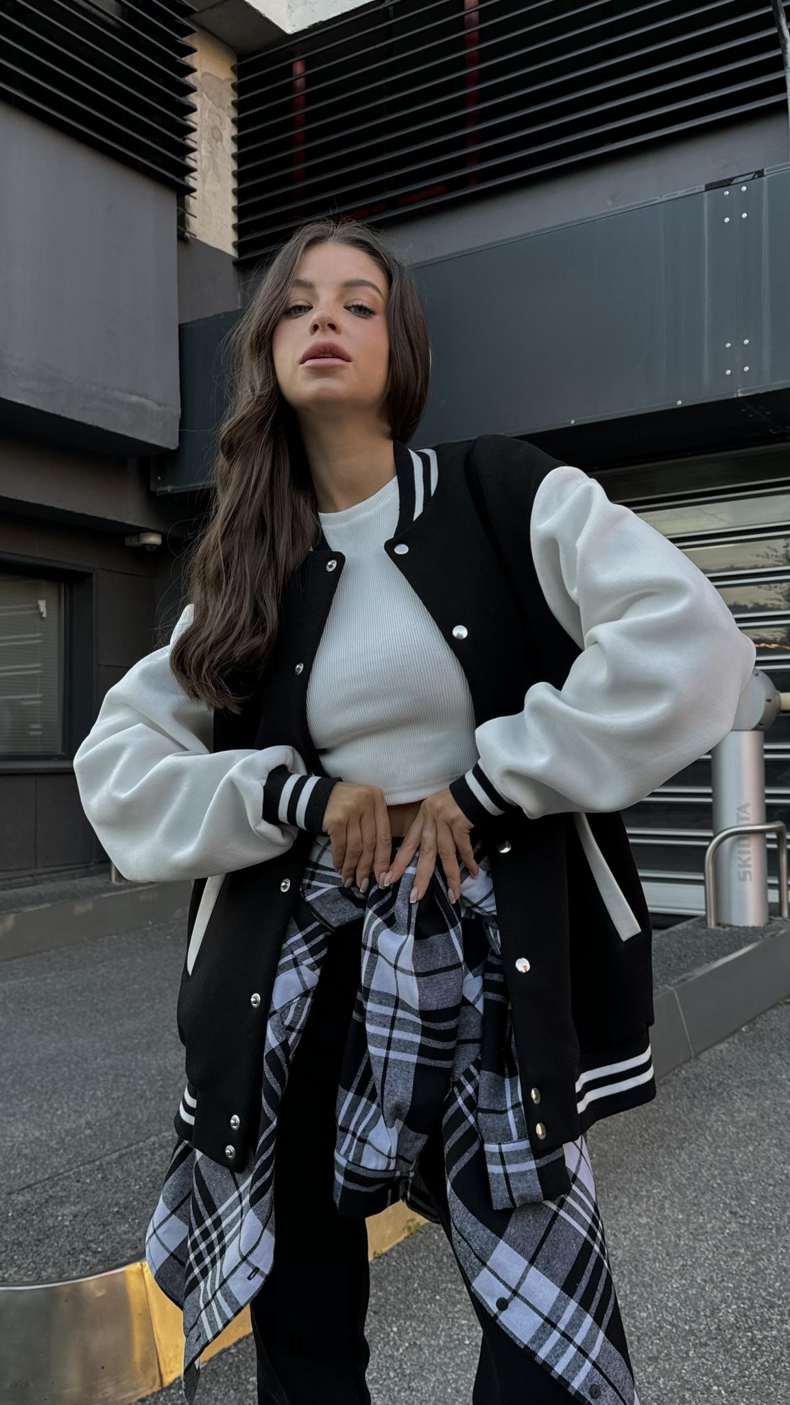 Рубашка PLAID Белый/Черный