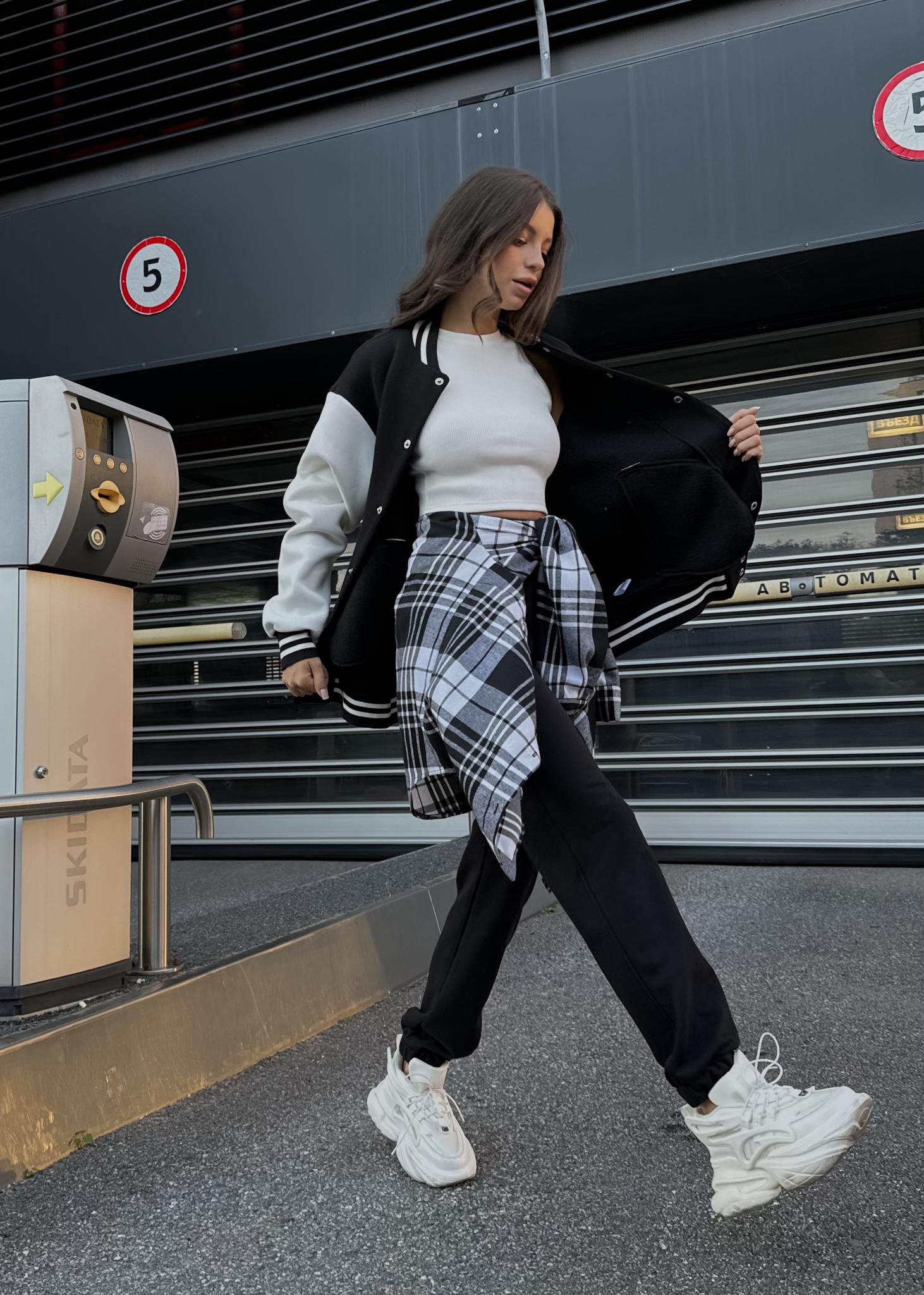 Рубашка PLAID Белый/Черный