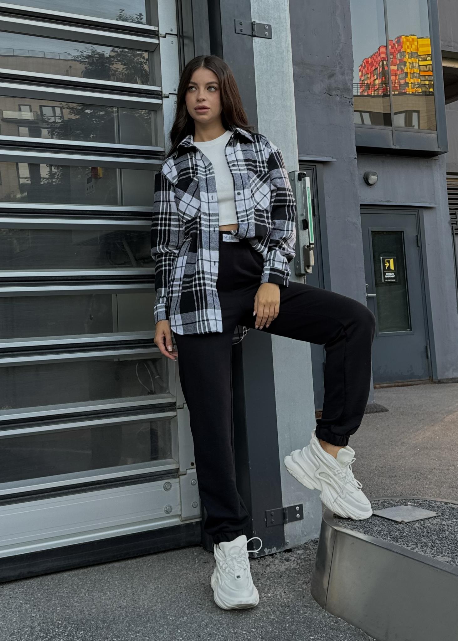 Рубашка PLAID Белый/Черный