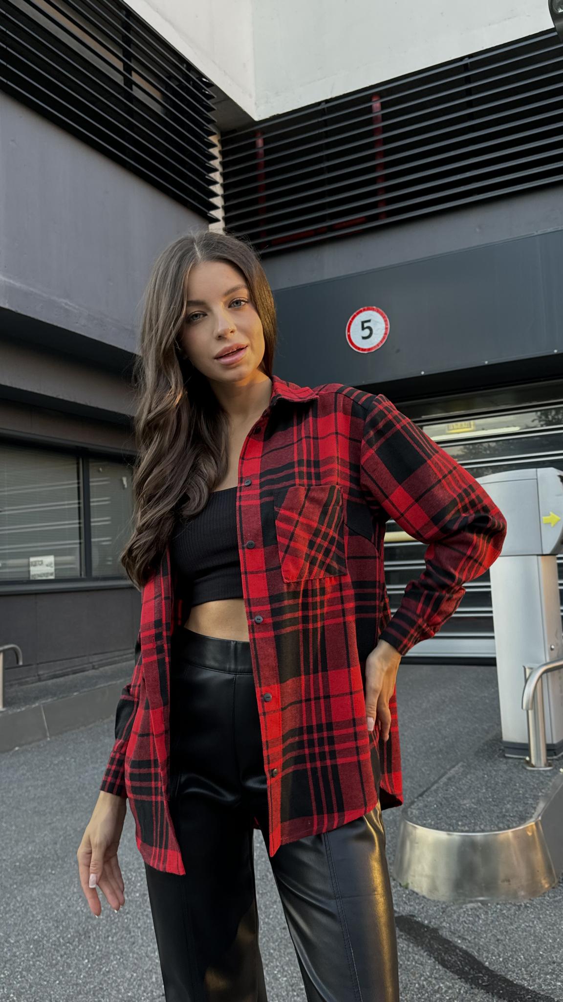 Рубашка PLAID Красный/Черный