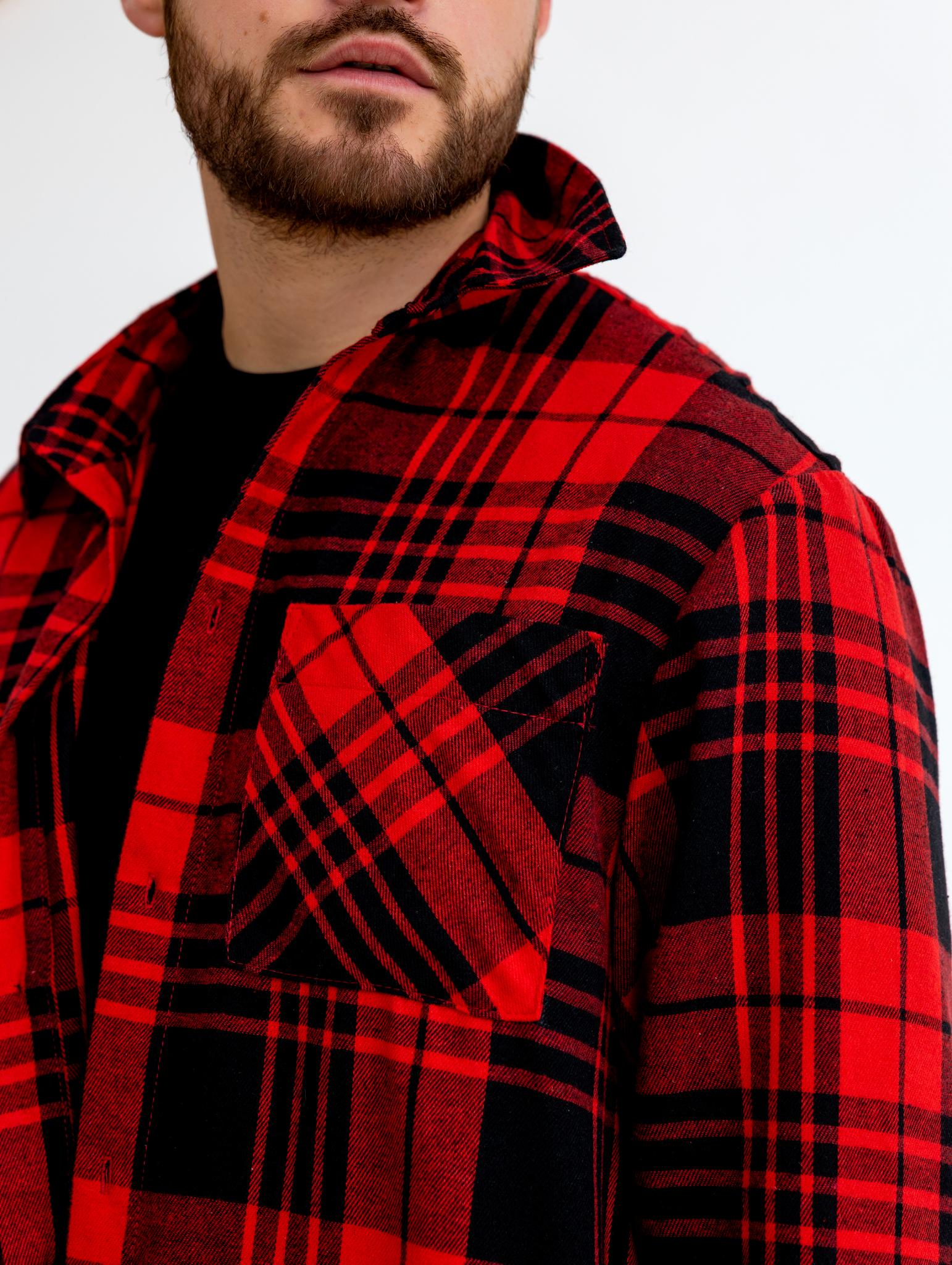 Рубашка PLAID MEN Красный/Черный