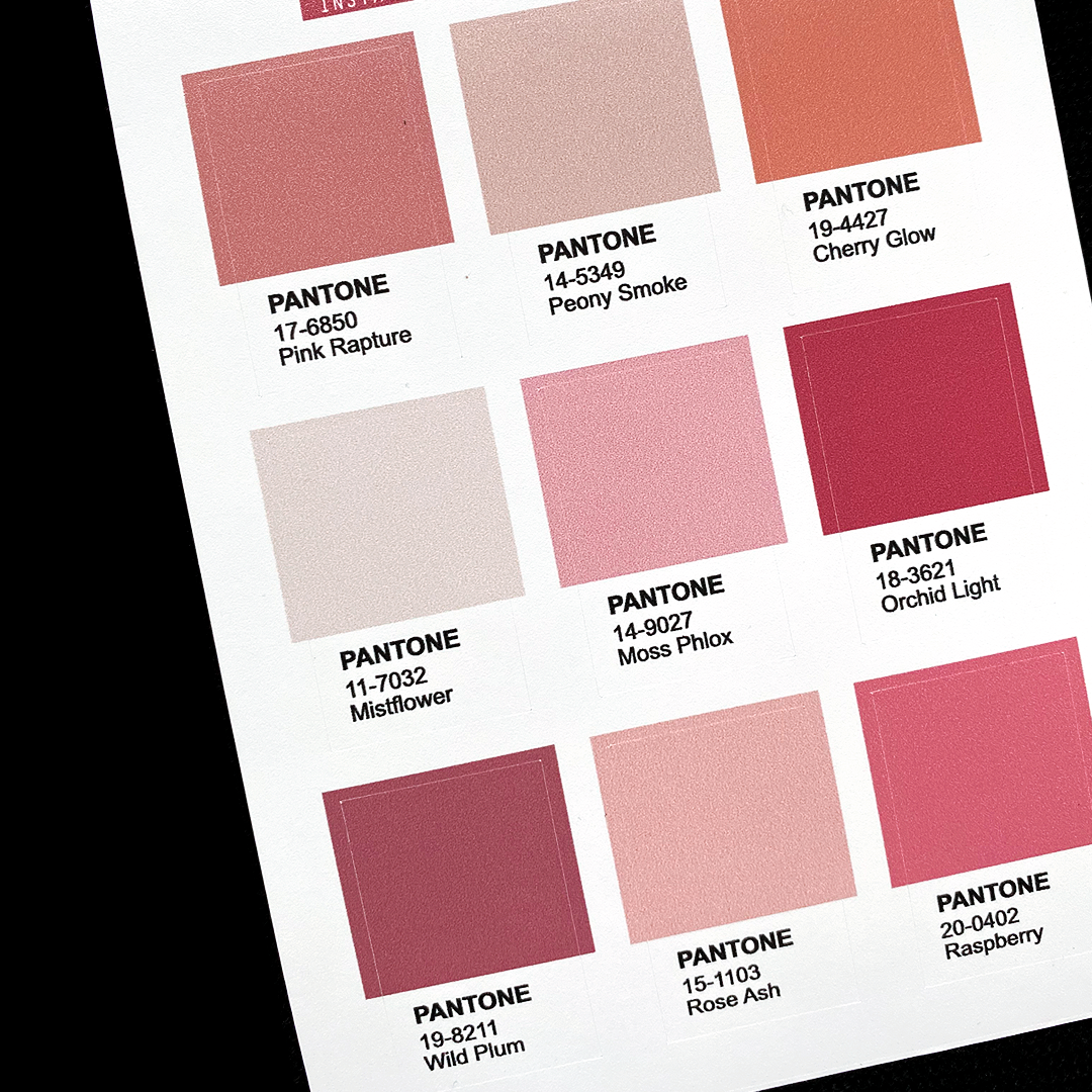 Стикеры «PANTONE», нежные оттенки розового | Набор наклеек для оформления  ежедневника, личного дневника, блокнота