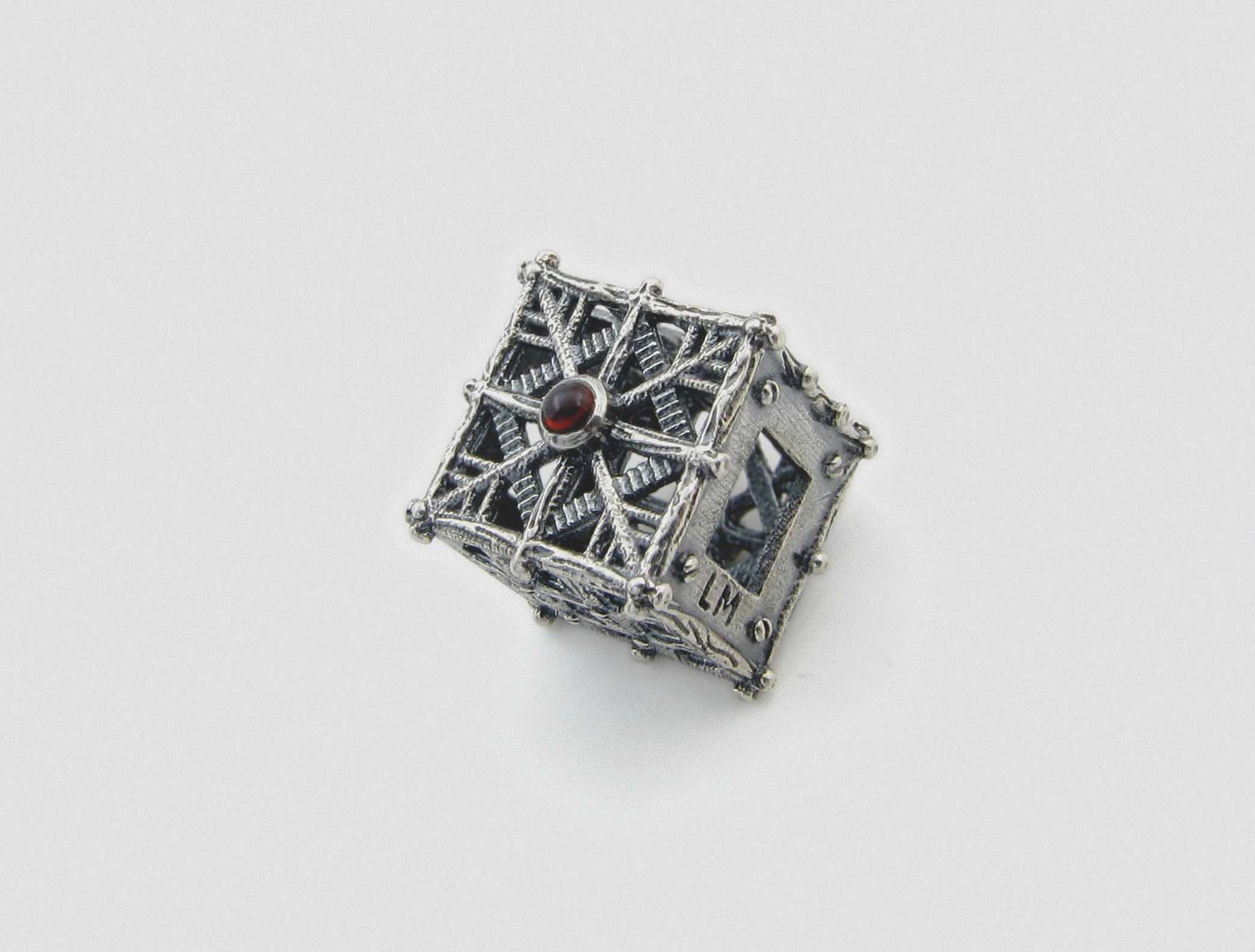 Witch house - pendant with garnet