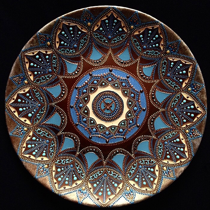 Фото тарелок точечная роспись