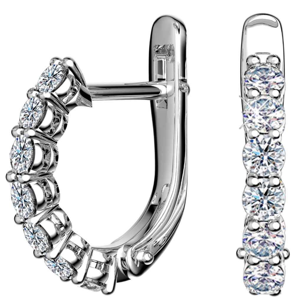 Сережки Diamond hoop small