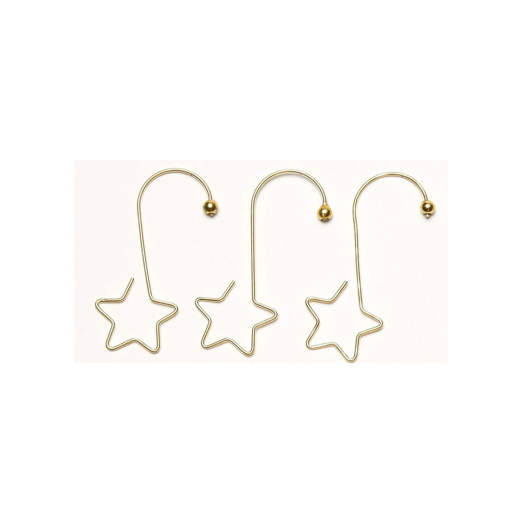 Golden hooks for Christmas decorations