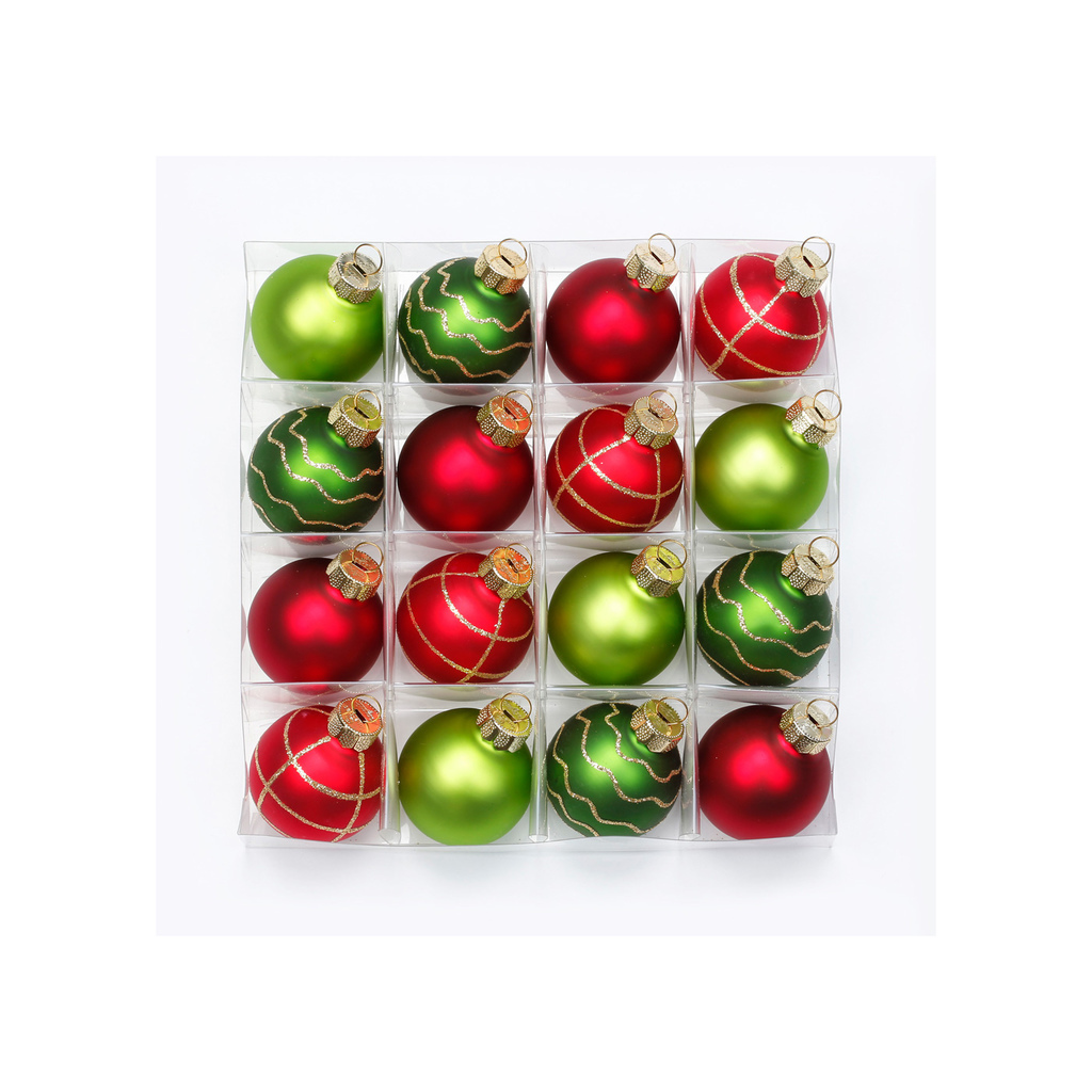 Set of 4 cm baubles for Christmas tree