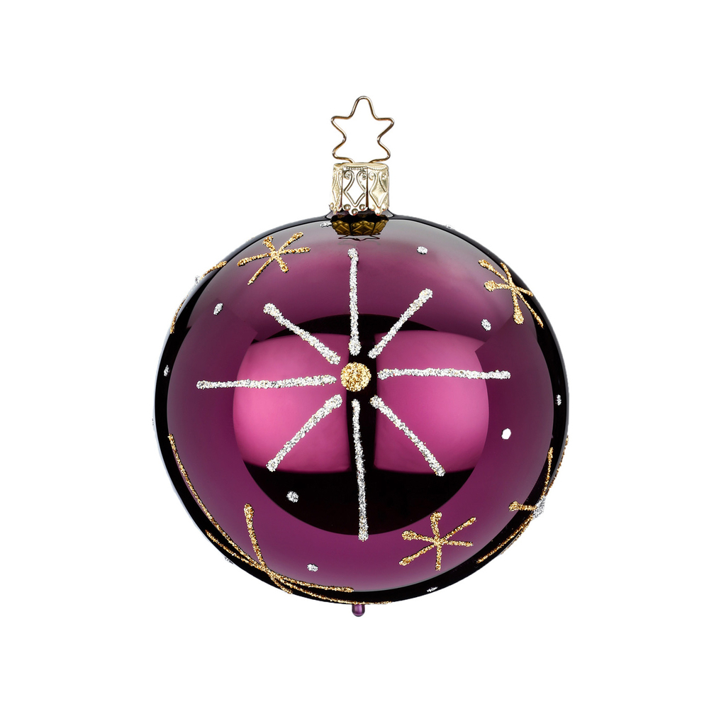Glass bauble Christmas decoration Purple