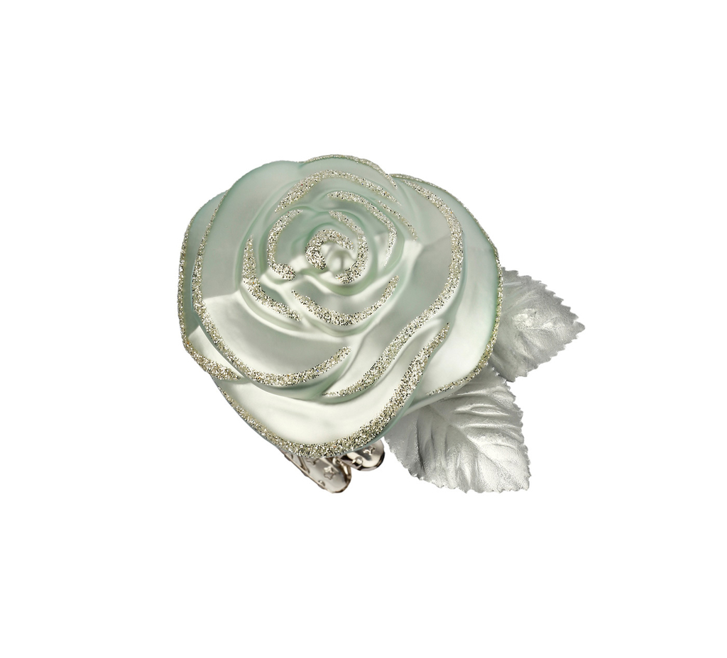 Rose Glass Christmas Ornament 5.5 см