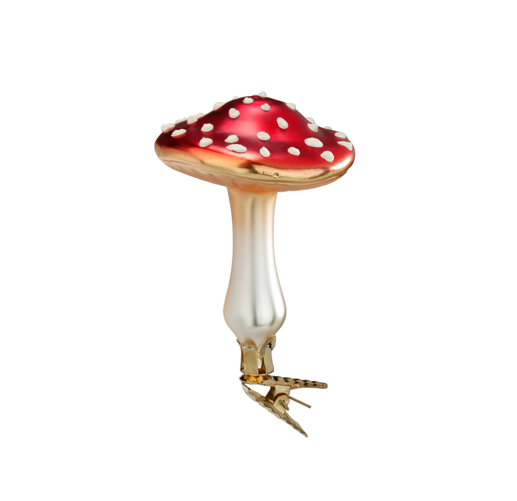 Jolly Mushroom Glass Decoration