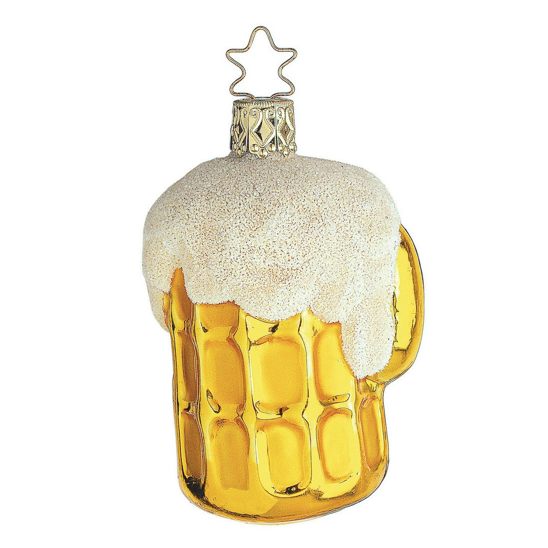 Beer-glass Christmas ornament, 8 cm