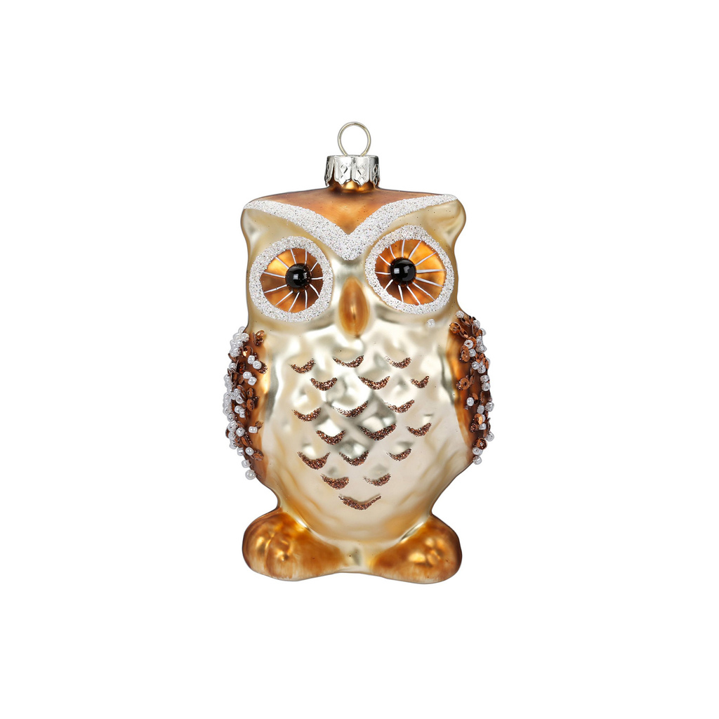 Beautiful glass Owl for your Christmas tree