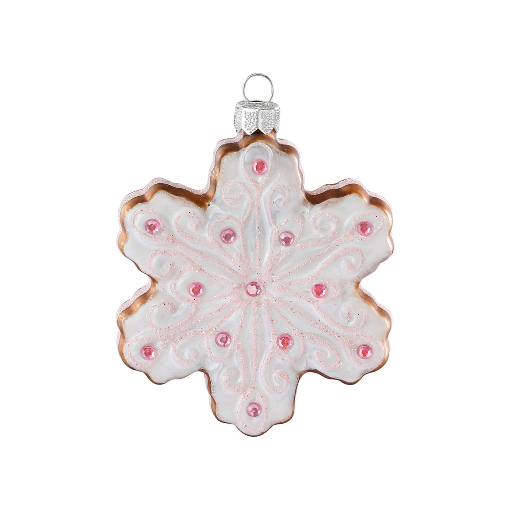 Star-cookie glass ornament