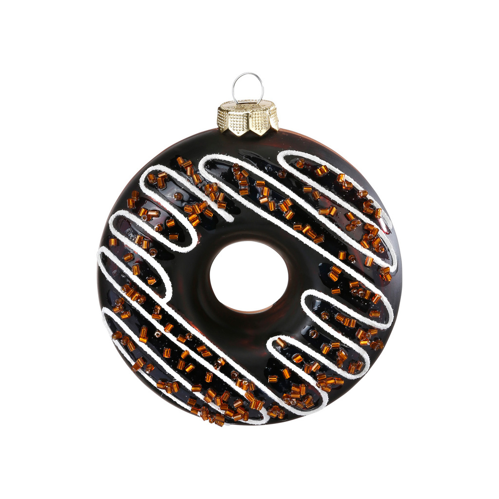 Chocolate donat, 10.5 cm, glass