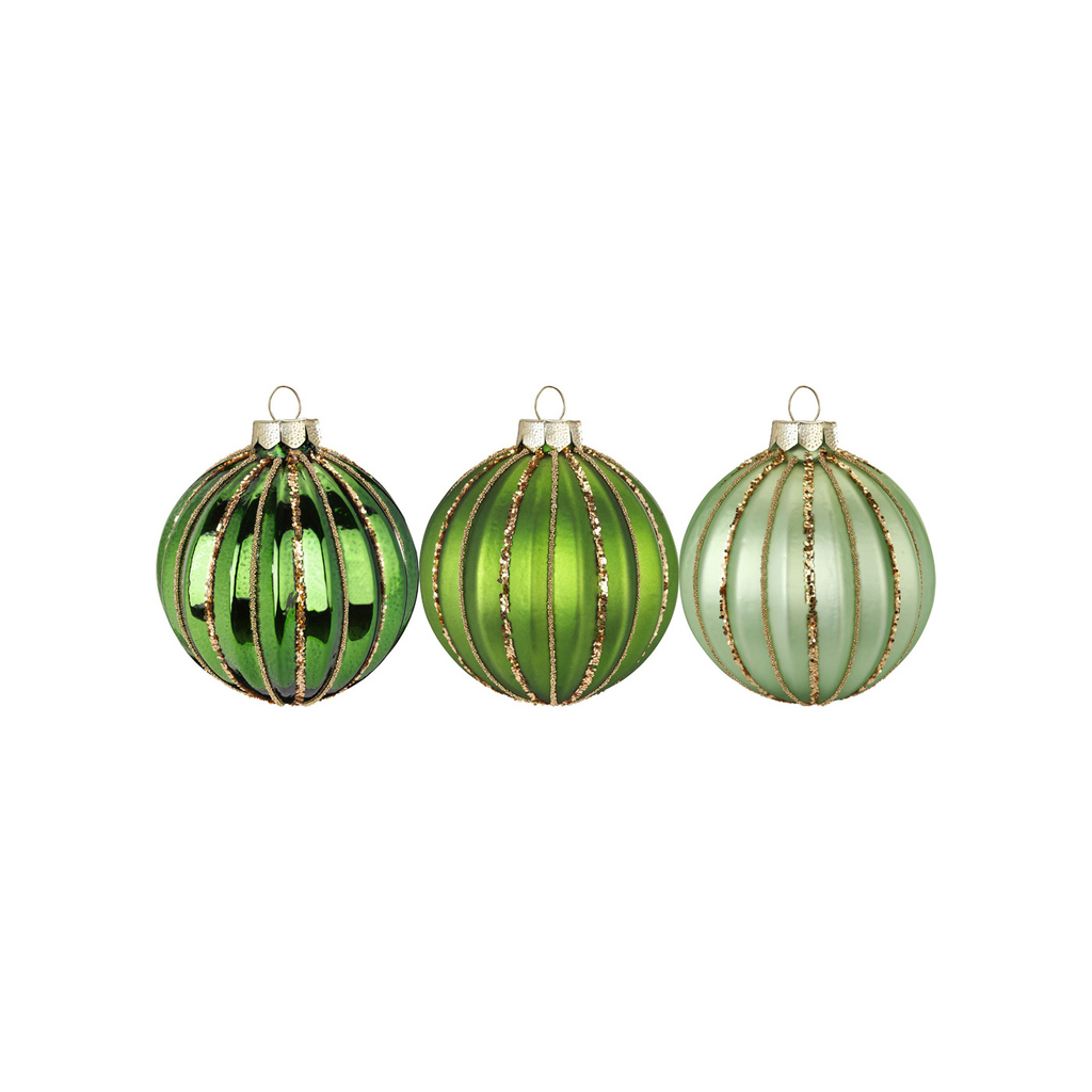 Glass ornament Winter Fern, 8 cm