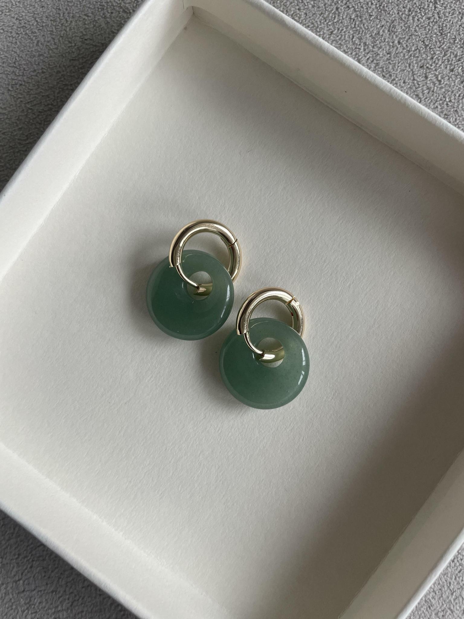 Серьги с аквамарином