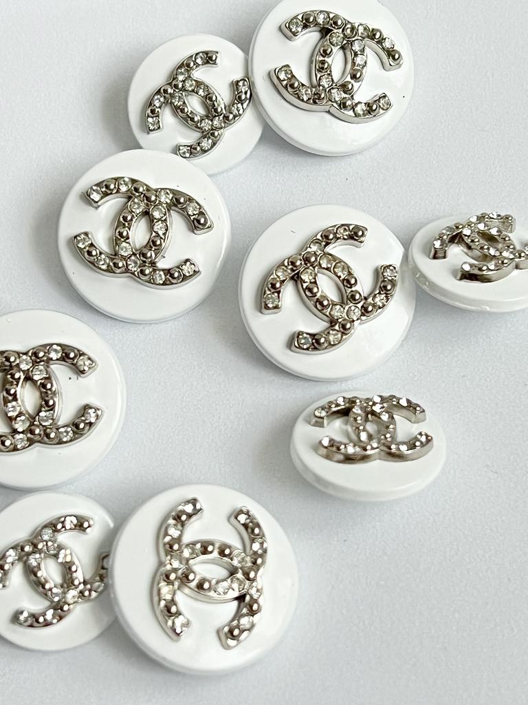 Пуговица 23/18 мм, металл/стекло