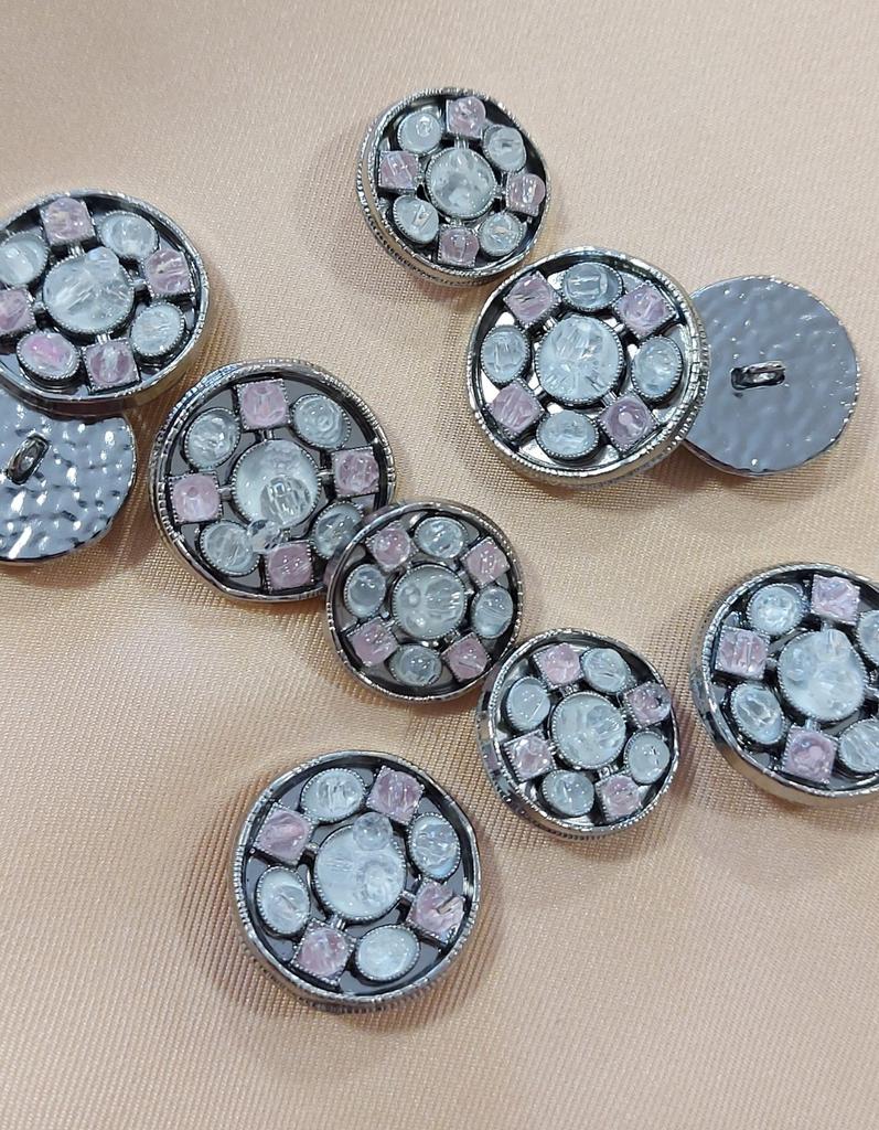 Пуговица 23/18 мм, металл/пластик, арт.326