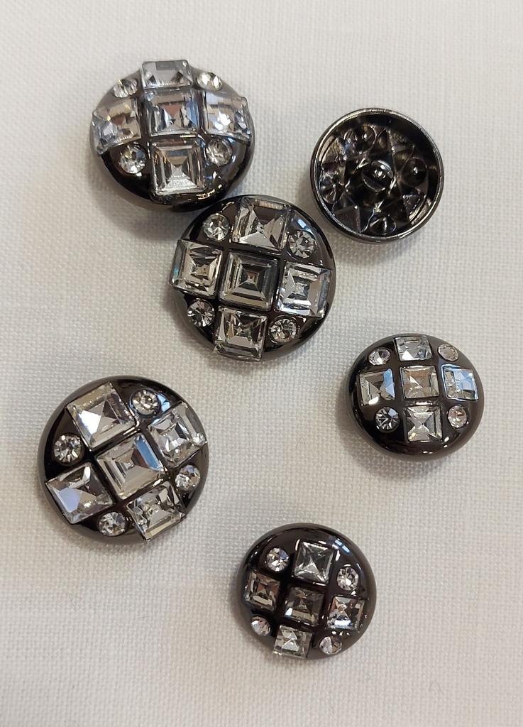 Пуговица 22/18 мм, металл/пластик, арт.327