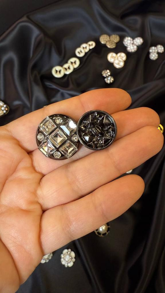 Пуговица 22/18 мм, металл/пластик, арт.327