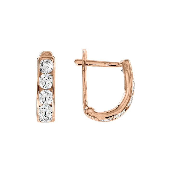 Ohrringe mit 4 Zirkonia