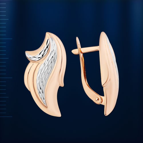 Orhänger mit Rot und Weißgold