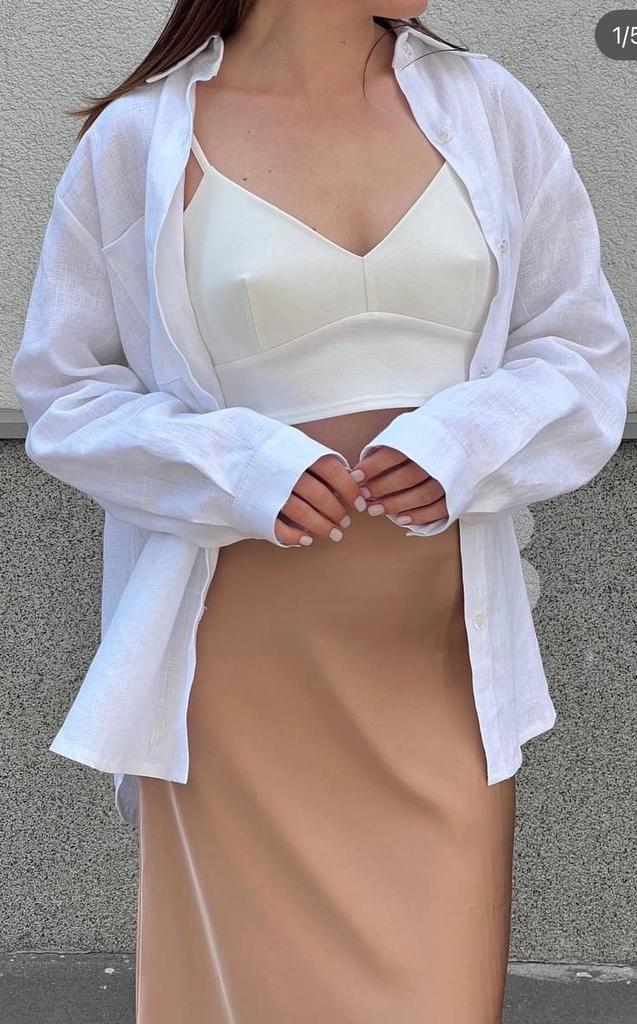 Білий вкорочений топ