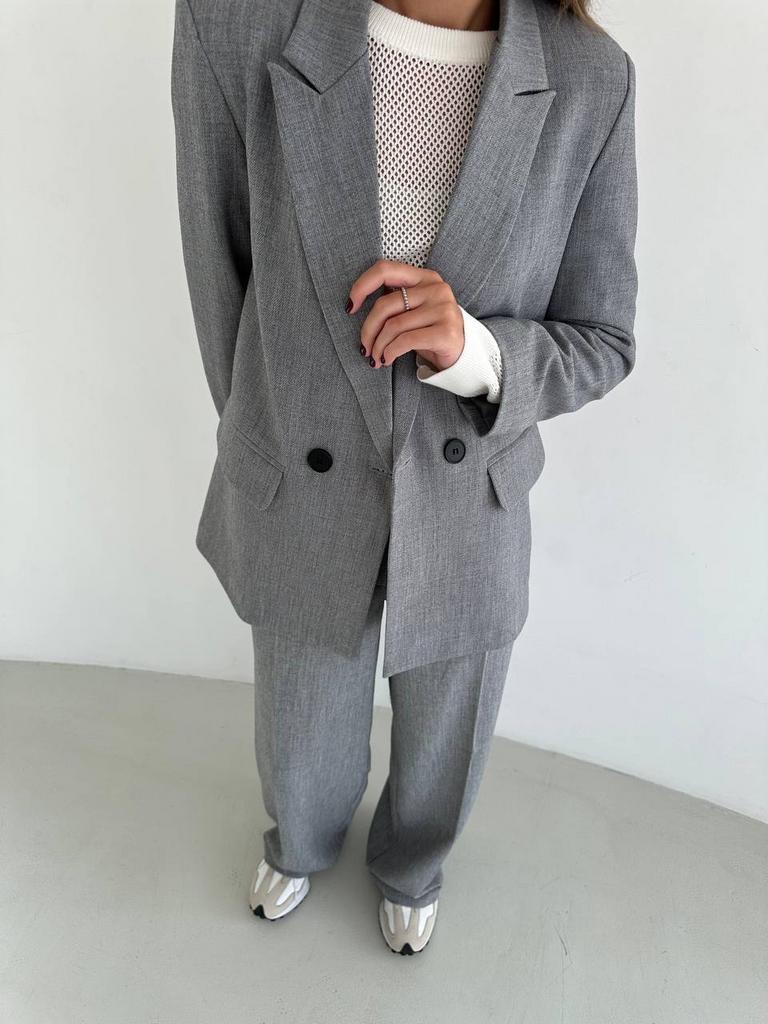 Піджак сірий меланж