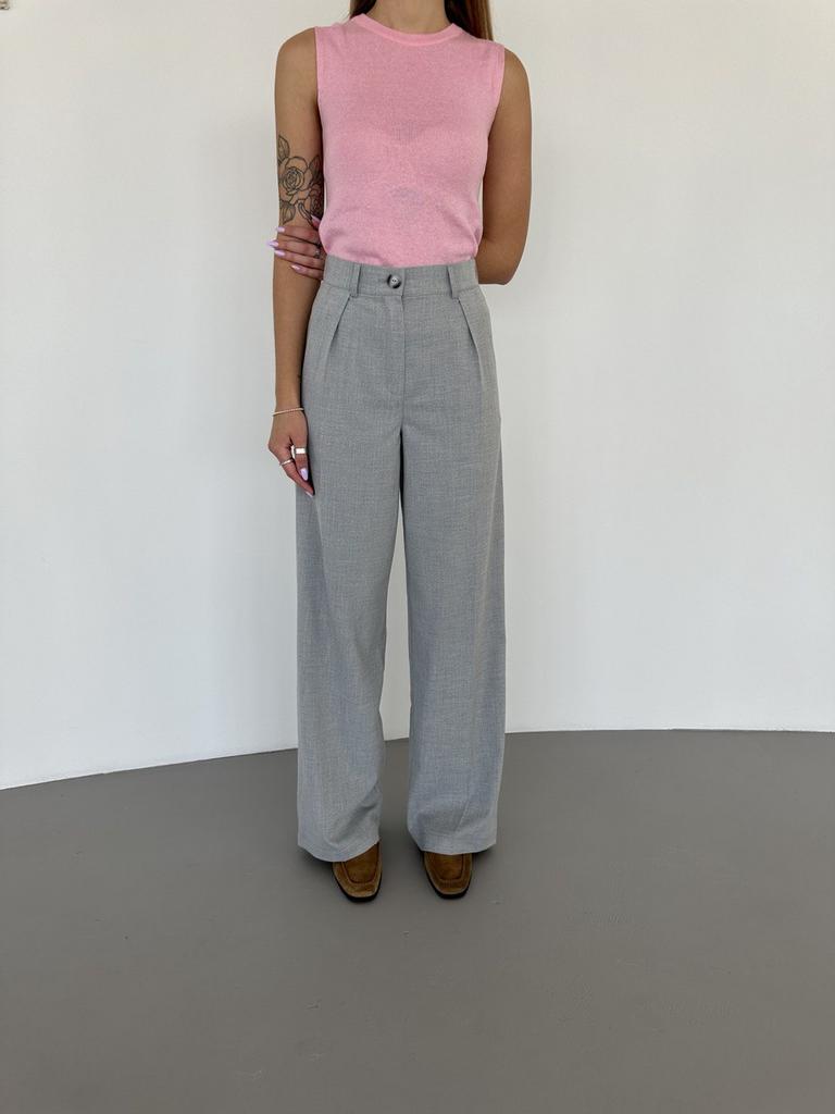 Брюки палаццо сірі