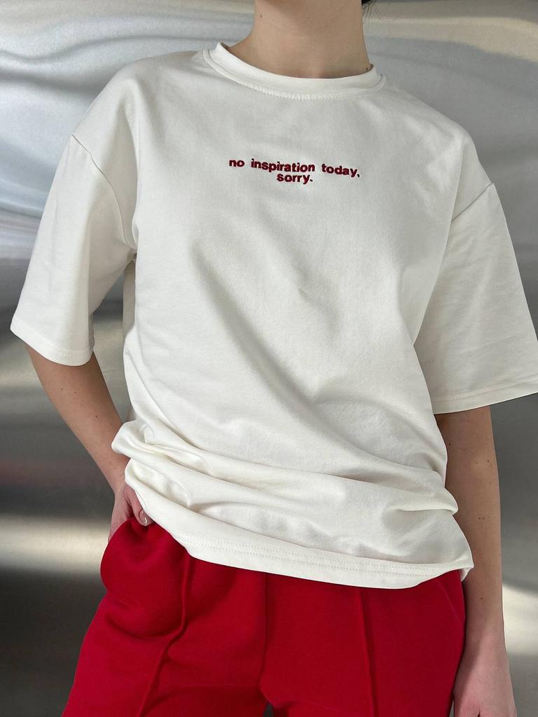 Футболка молочна з високоякісної бавовни